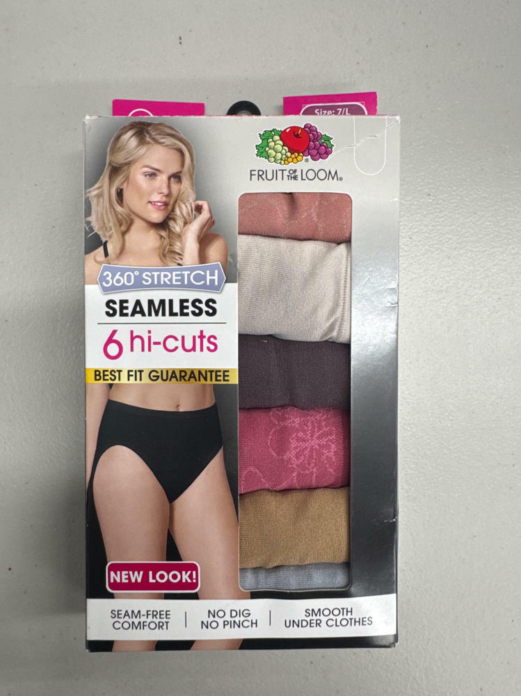 Women's 360 Stretch Seamless Hi-Cut Panty, Assorted 6 Pack