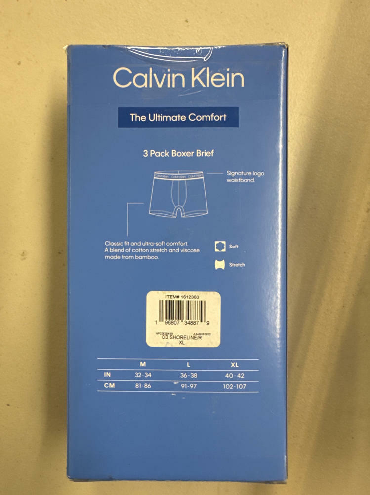 Calvin Klein Men`s Microfiber Boxer Briefs Pack of 3 US, Alpha, X-Large