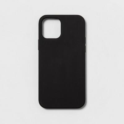 Apple iPhone 12/iPhone 12 Pro with Magnetic Case - Heyday Black: Silicone, Scratch-Resistant