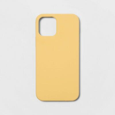 Apple iPhone 12/iPhone 12 Pro Silicone Case - Heyday Mist Yellow: Wireless Charging Compatible, Lightweight Design