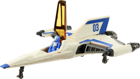 Mattel Disney Pixar Lightyear Hyperspeed Series XL-03 Spaceship & Buzz Lightyear Figure, 6.3 Inch Long Vehicle & 1.25 Inch Figure, Toy 4 Years & Up