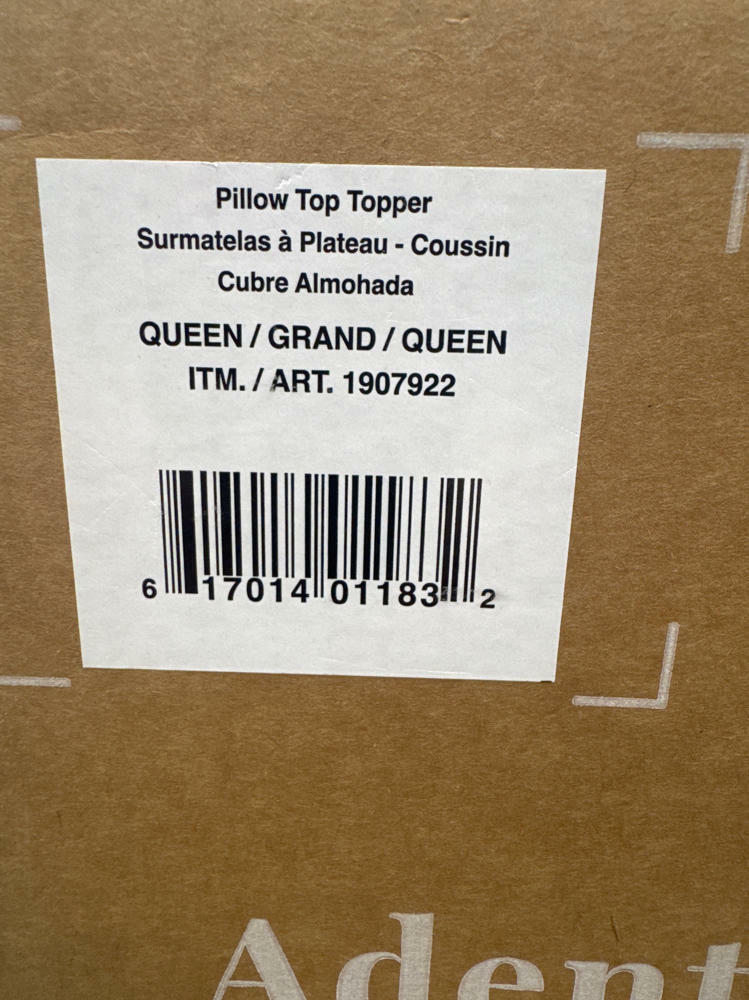 Novaform Plush Pillowtop Mattress Topper Brand New Queen