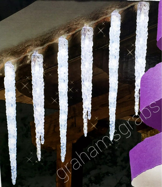 100 LED twinkling ice crystal icicle set