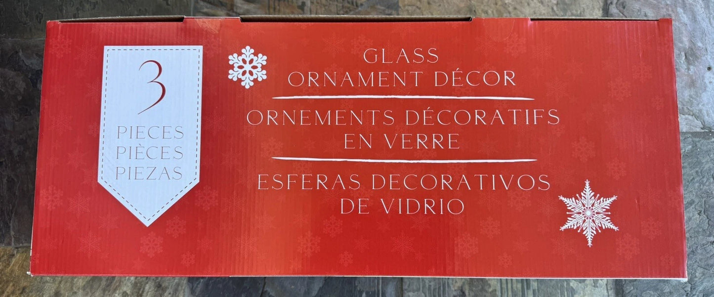 Glass Ornaments Decor, 3-piece