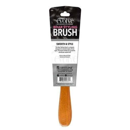 Evolve - Boar Styling Brush - Black Wood