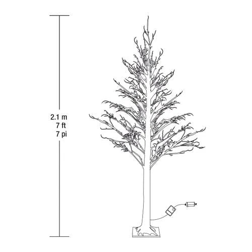 Iced Tree with LED Lights 2.1 m (7 ft.)