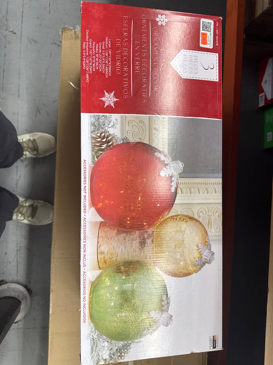 Glass Ornaments Decor, 3-piece