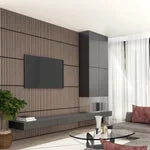 Artika Sonolok Sound-Absorbing Slatted Panel Kit, Walnut