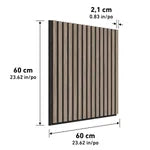 Artika Sonolok Sound-Absorbing Slatted Panel Kit, Walnut