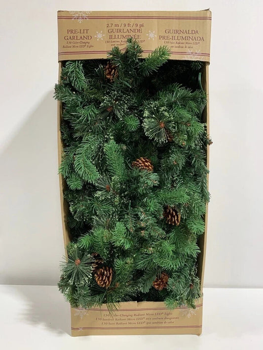 Kirkland 9’ Pre-lit LED Greenery Holiday 9 Foot Garland - Stunning Piece