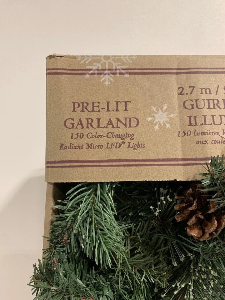 Kirkland 9’ Pre-lit LED Greenery Holiday 9 Foot Garland - Stunning Piece