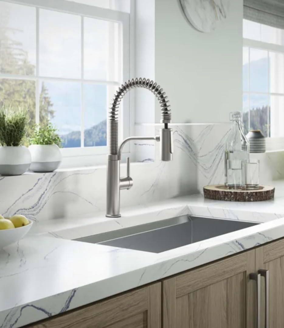 Kohler Provo Semi-Pro Kitchen Faucet-Stainless