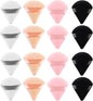 16 Pieces Triangle Powder Puff Face Soft Triangle Makeup Puff Velour Cosmetic Foundation Blender Sponge Beauty Makeup Tools