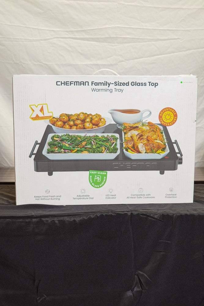Chefman Family-Sized Glass Top Warming Tray