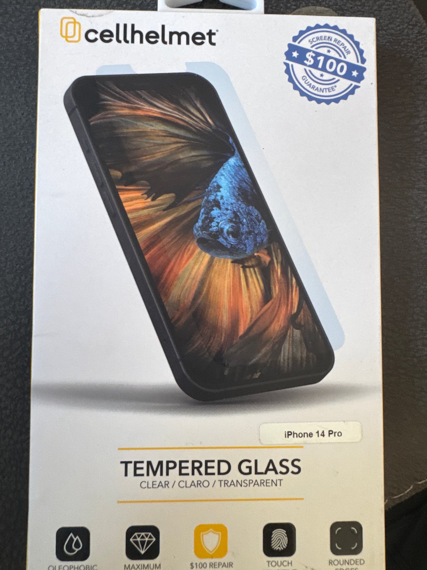 Cellhelmet tempered glass iPhone 14 Pro
