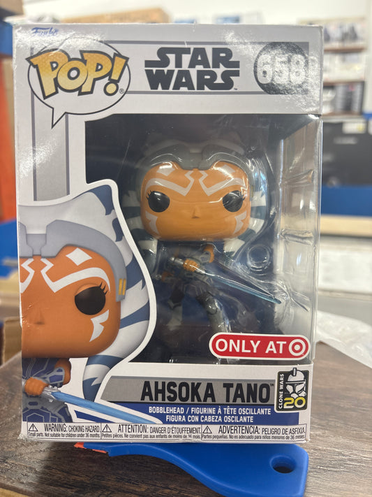 Funko Pop! Star Wars: CW20- Ahsoka - Star Wars: Clone Wars - Amazon Exclusive - Collectible Vinyl Figure - Gift Idea - Official Merchandise - Toys for Children and Adults - TV Fans