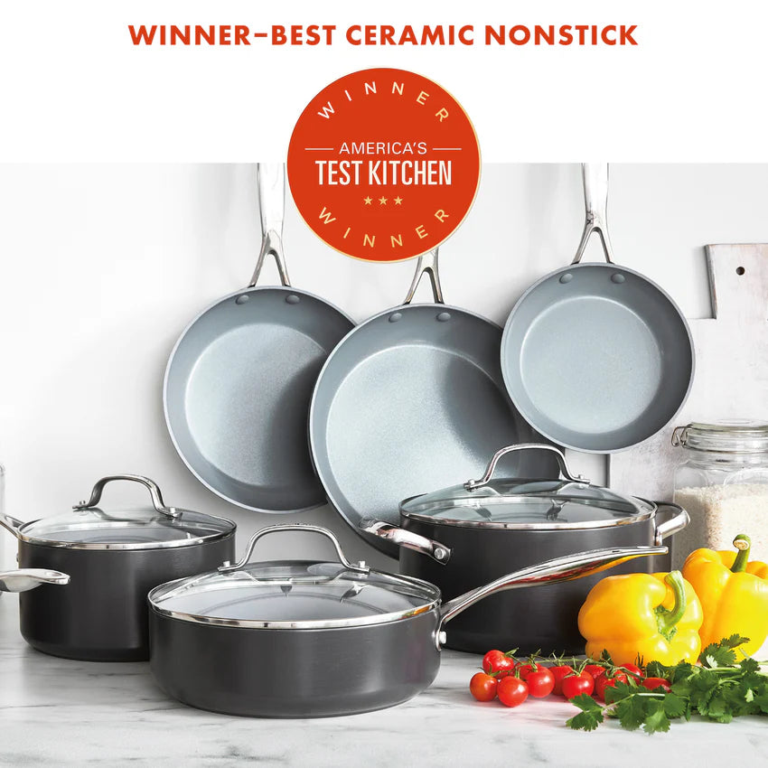 GreenPan Valencia Pro Ceramic Nonstick 11-Piece Cookware Set