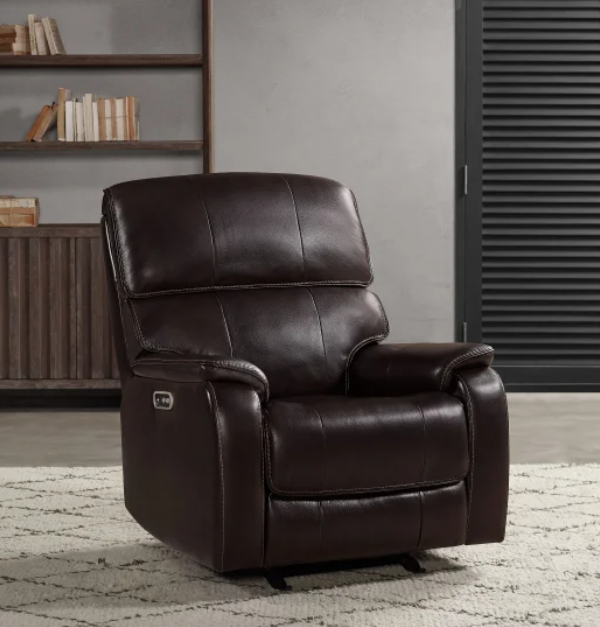 Barcalounger Columbia Leather Power Glider Recliner