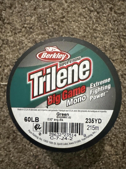 Trilene Big Game Mono spools New, 60lb, Green color