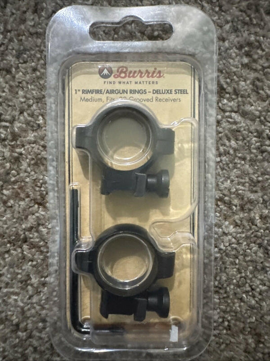Burris 1" Rimfire and Airgun Rings, Gloss Black - 420072