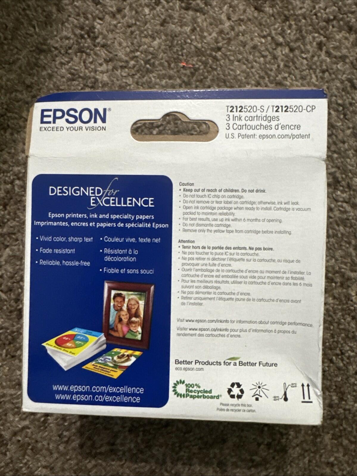 Genuine Epson 212 Standard Ink Cartridge Cyan Magenta Yellow Black (EXP 2027)