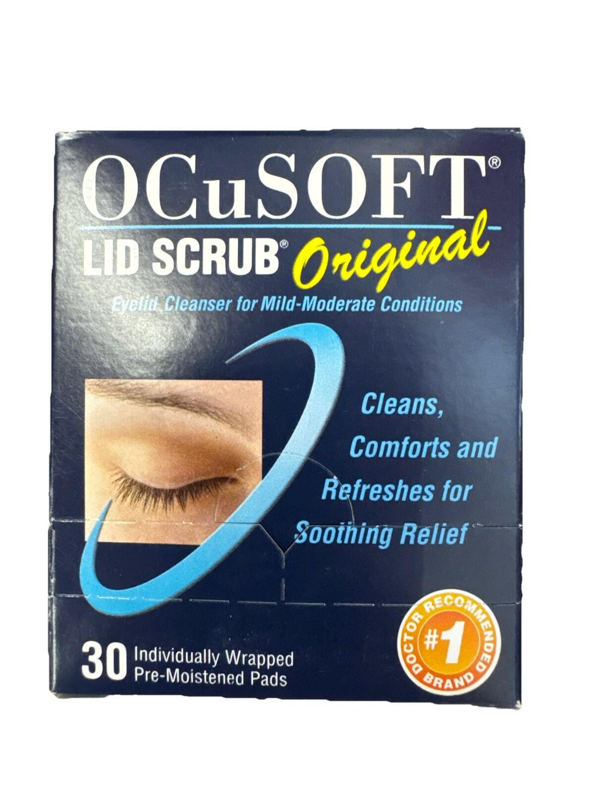OCuSOFT Lid Scrub Original, Pre-Moistened Pads, 30 Count 2 Pack