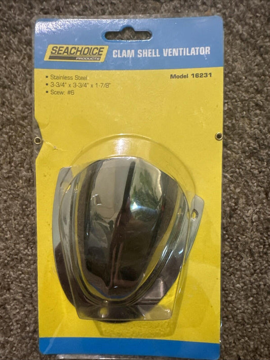 SEACHOICE #16231 STAINLESS STEEL CLAM SHELL VENT.