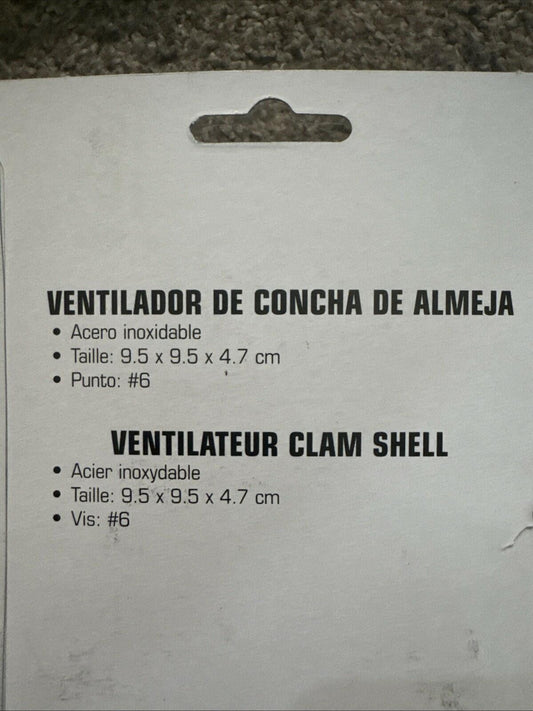 SEACHOICE #16231 STAINLESS STEEL CLAM SHELL VENT.
