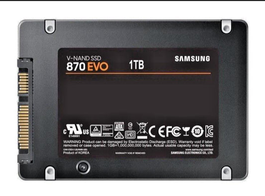 Samsung 870 EVO SATA III SSD 1TB 2.5” Internal Solid State Drive, Upgrade PC