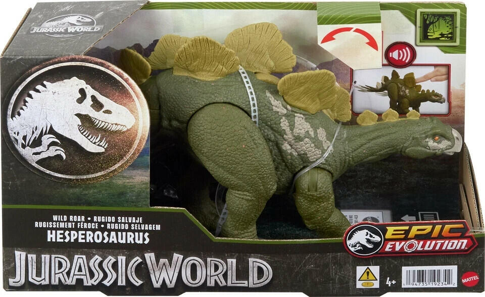 Jurassic World Hesperosaurus Dinosaur Epic Evolution Wild Roar Mattel - NEW