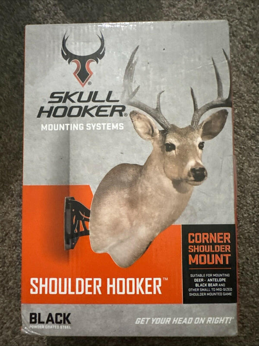 Skull Hooker - Corner Shoulder Mount-Black SKH-CSM-BLK