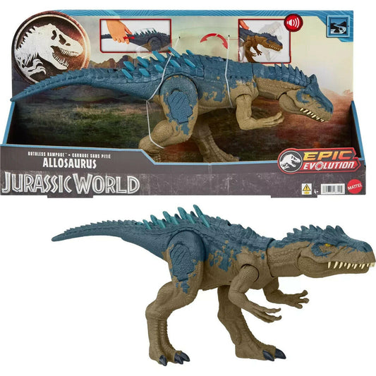 Mattel Jurassic World Ruthless Rampagin Allosaurus Dinosaur Toy