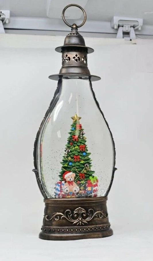 Holiday lantern, auto snow globe