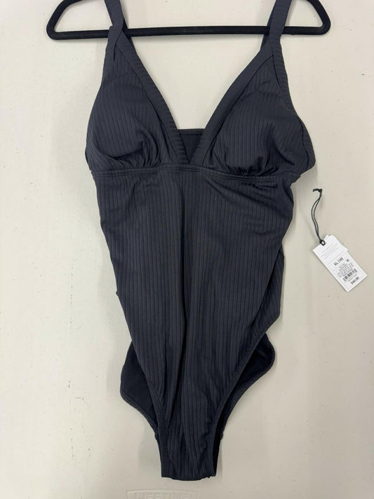Lands’ End Swim Top Women Size XL 18 - Black Tankini UPF 50