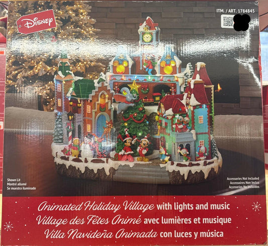 Disney Animated Holiday Village with Lights and Music