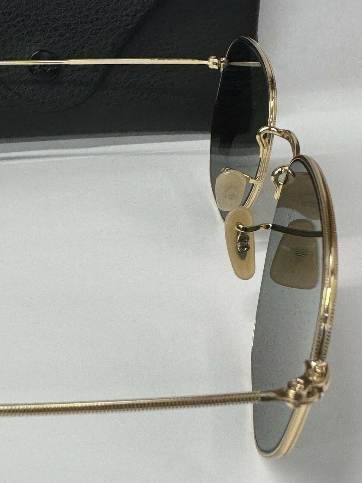 Ray-Ban Sunglasses RB3548N Hexagonal Flat Gold Frame Green Classic Lens 51mm