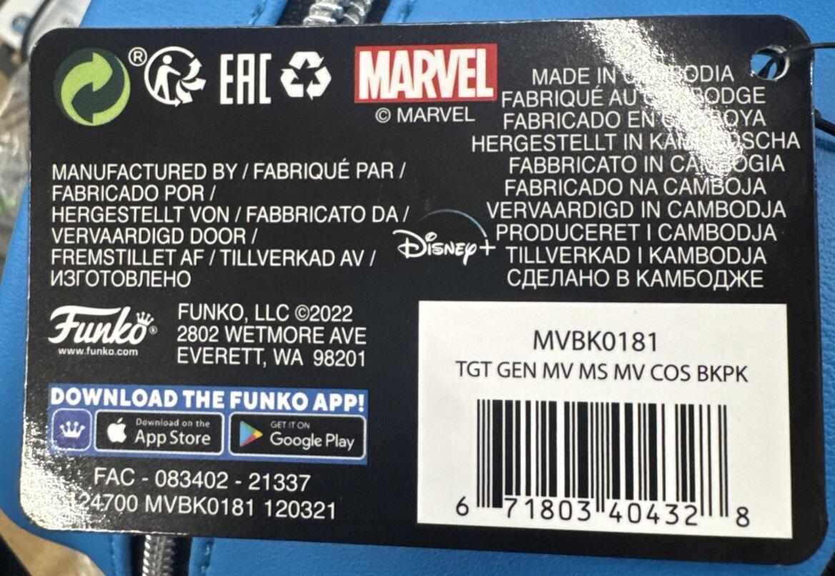 Funko -Marvel Studios -MS. MARVEL Mini Backpack - New