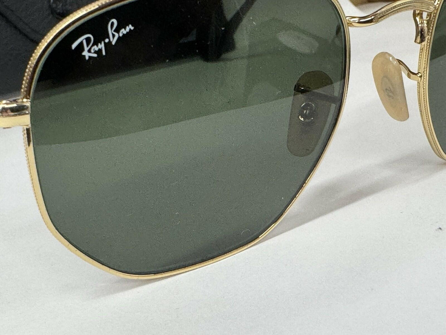 Ray-Ban Sunglasses RB3548N Hexagonal Flat Gold Frame Green Classic Lens 51mm