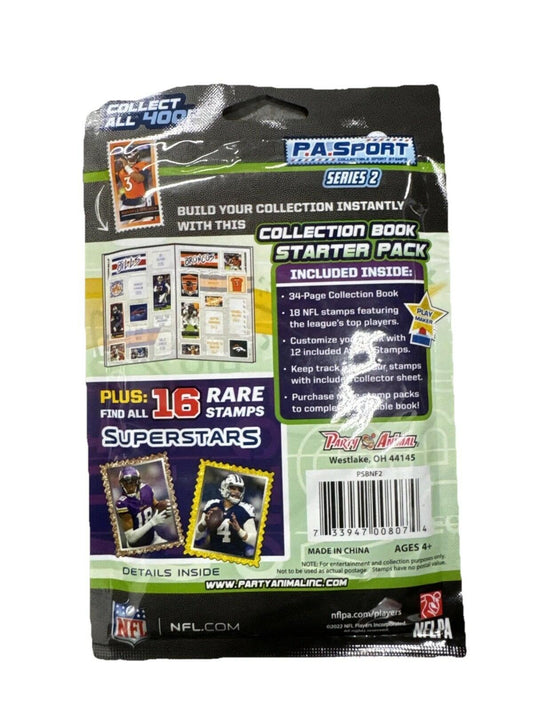 P.A. SPORT COLLECTION BOOK STARTER PACK ~ SERIES 2 ~ NFL SPORT STAMPS BRAND NEW