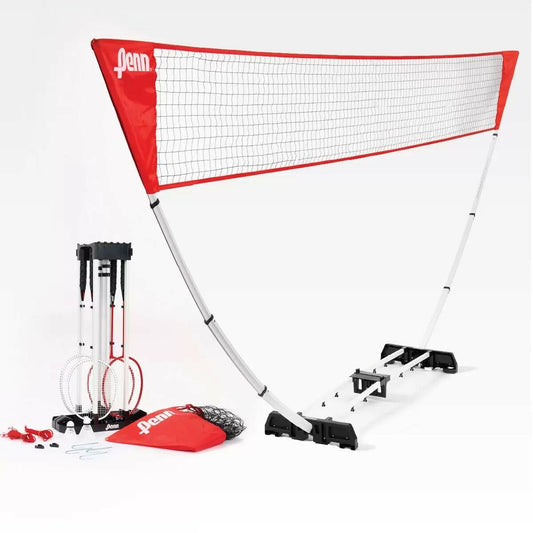 Penn Premium Easy Setup Badminton Set with 4 Rackets and 2 Shuttlecocks