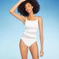 Women'sMesh Front One Piece Swimsuit - Shade & Shore-Large