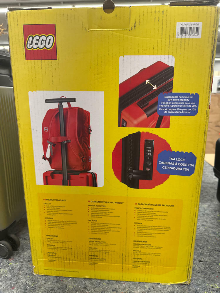 LEGO Kids Suitcase, Children's Carrying Bag-Red