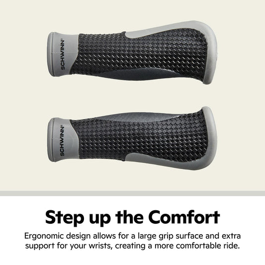 Schwinn Ergonomic Tri-Layer Gel Comfort Bike Grip,  Fits Standard 22.2mm