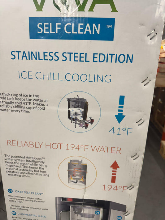 Self Cleaning Stainless Steel Hidden Bottle Water Cooler With Hot & Cold
