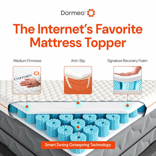 Dormeo Premium King Cooling Mattress Topper - 3-Zone OctaspringⓇ T