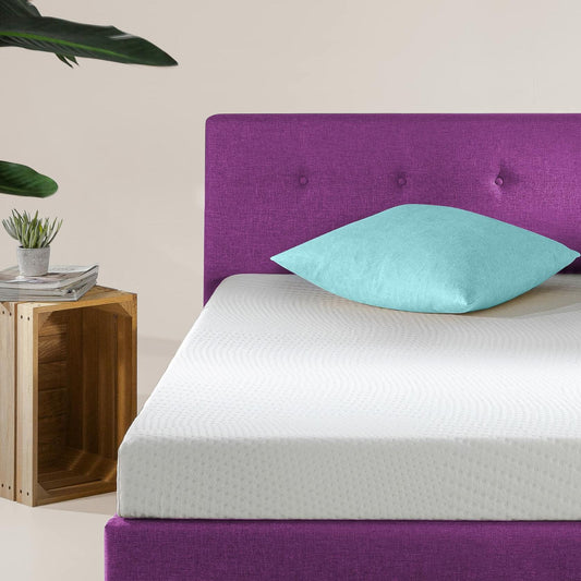 ZINUS Cooling Essential Memory Foam Mattress, Twin, White