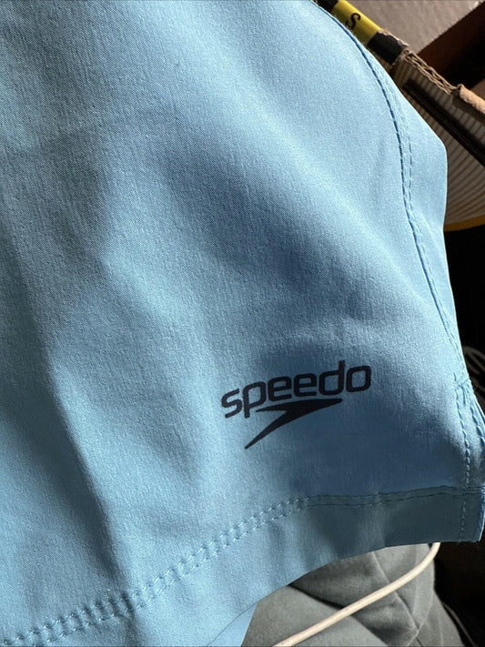 Speedo Mens Tech Volley Swim Trunks UPF 50+ Comfort Liner, Blue XL