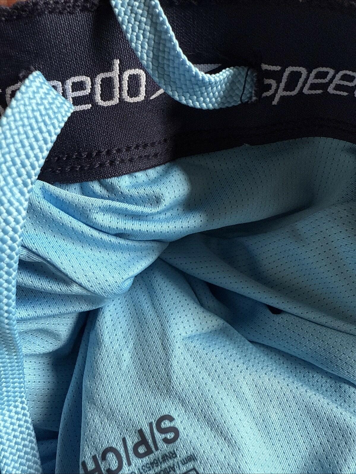 Speedo Mens Tech Volley Swim Trunks UPF 50+ Comfort Liner, Blue XL