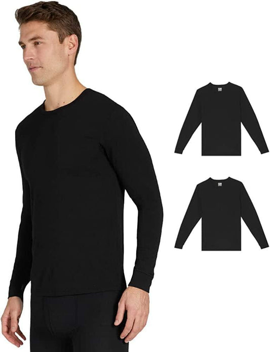 32 Degrees Mens 2-Pack Performance Lightweight Thermal Baselayer Crewneck Top-XL