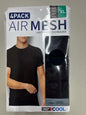 NEW 4-Pack! 32 Degrees COOL Men's Air Mesh Crew Neck T-Shirts BLACK XL